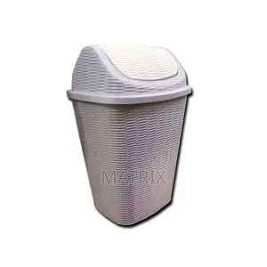 Wooven Trush Can Coffee Brown/Grey Cream