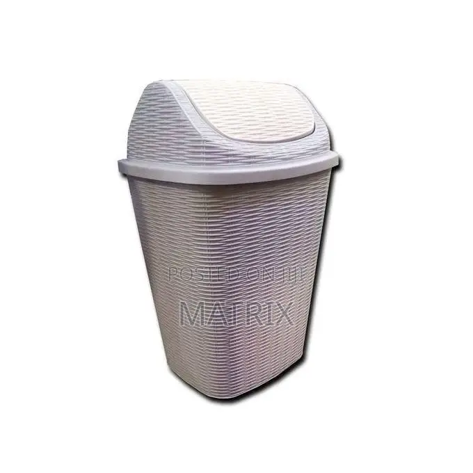 Wooven Trush Can Coffee Brown/Grey Cream