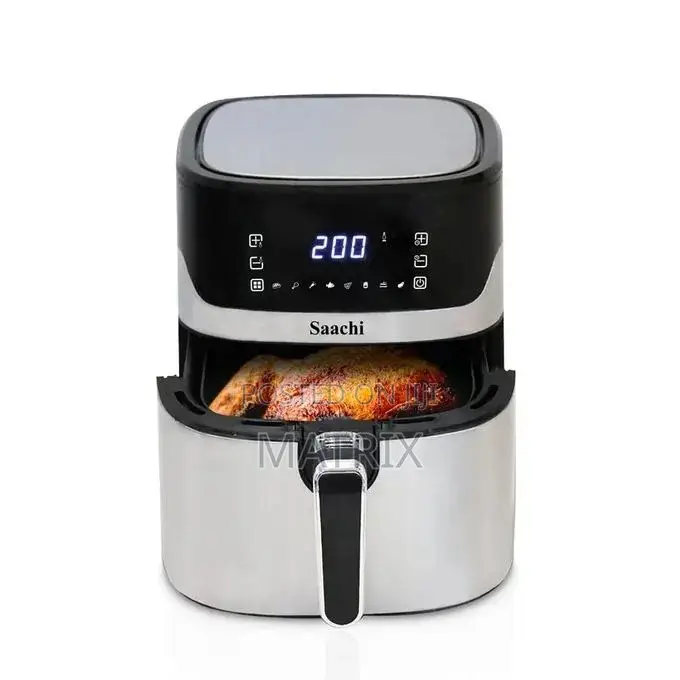 Saachi 8 Liters Airfryer With Digital Touch Screen Silver/Black