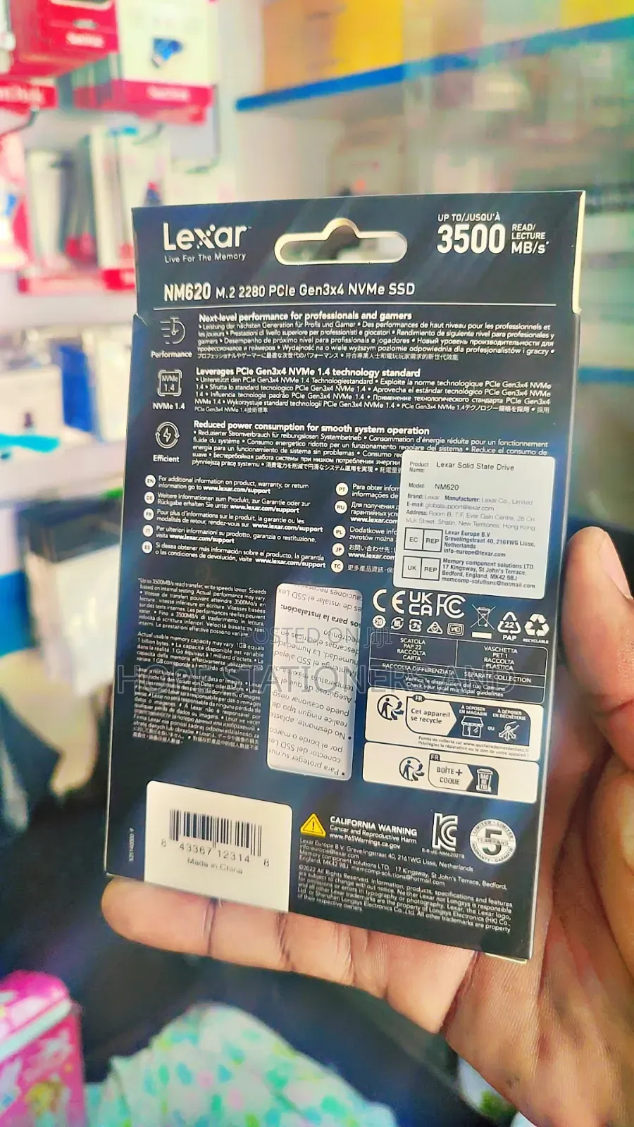 Lexar Nmve M2 256gb SSD Drive