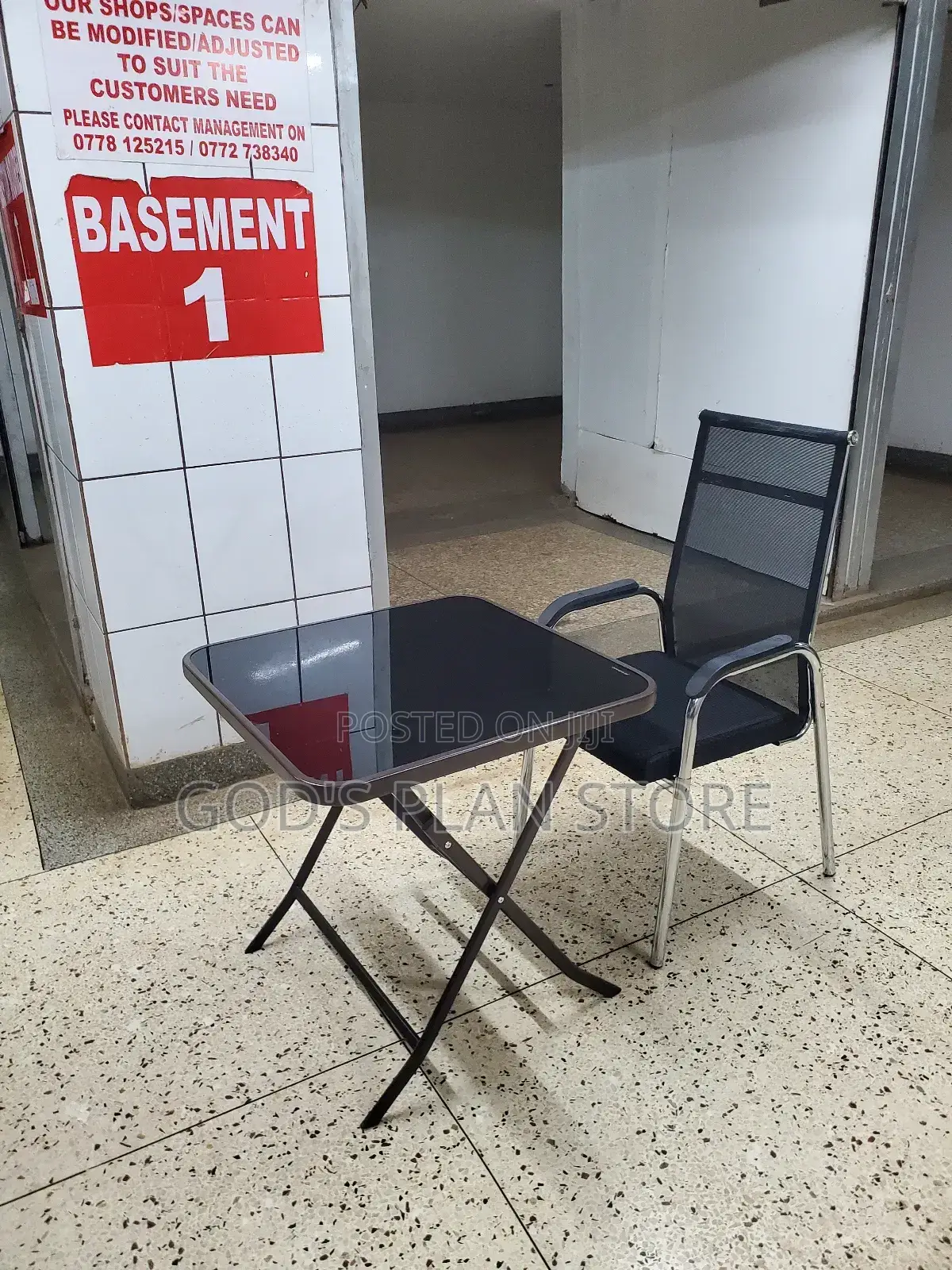 Executive Office Chair and Office Glass Table