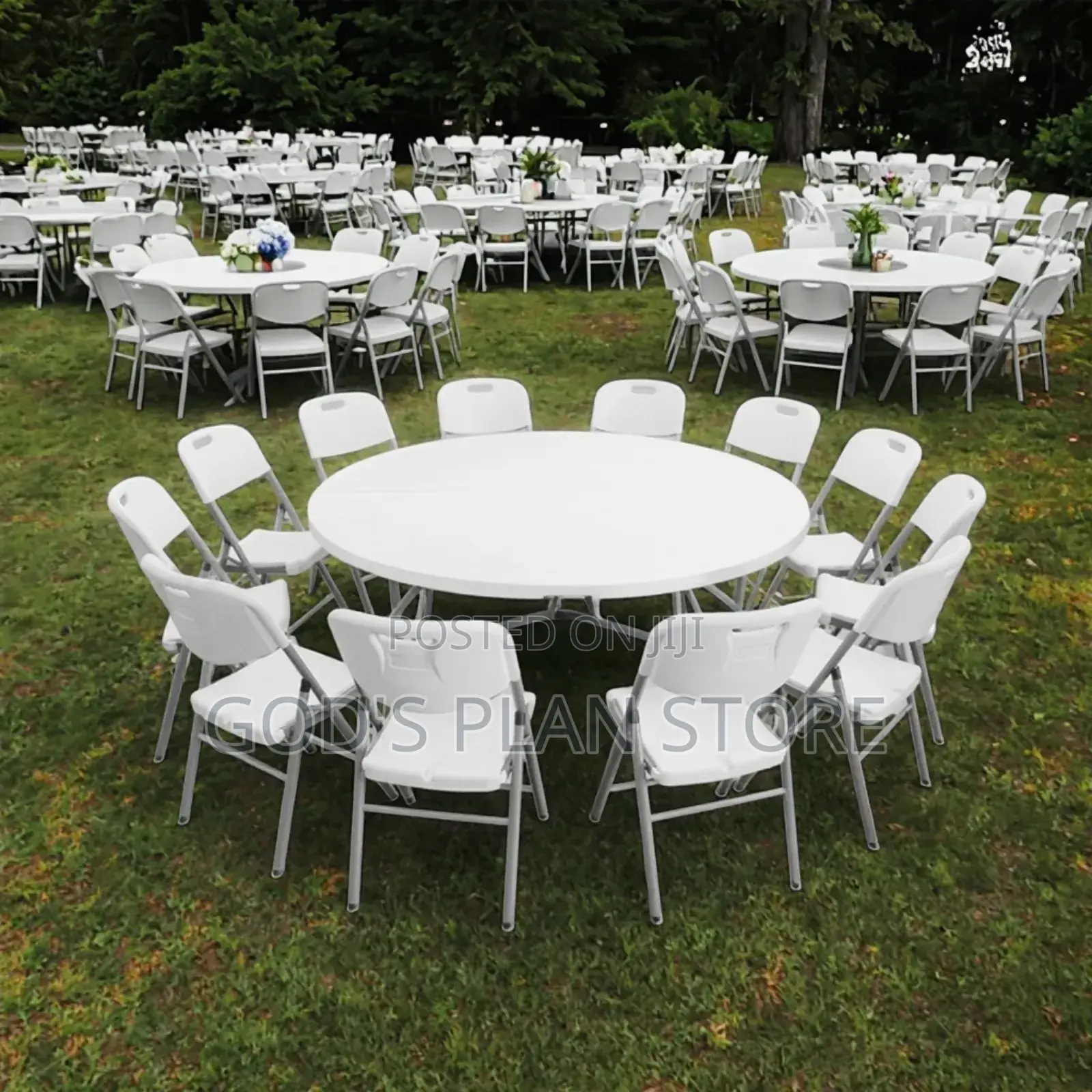 12people Plastic Foldable Table and Chairs Set
