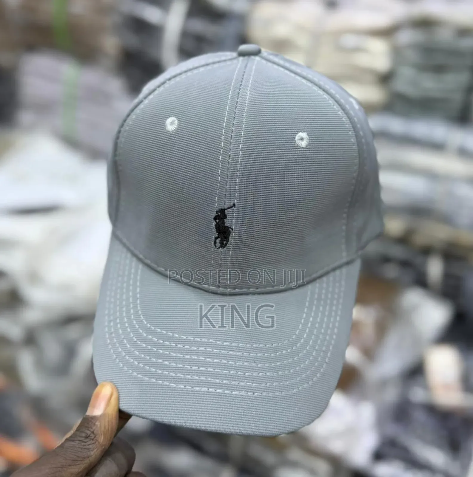 Grey Polo Caps