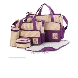 5pc Baby Diaper Bag Set Purple