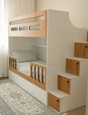 3by6 Double Decker Well Finished in White and Brown With a Stair
