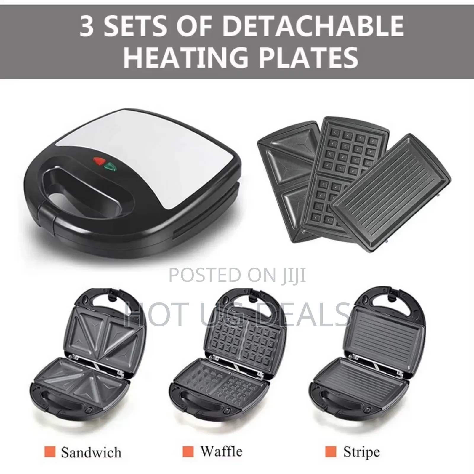 Sonachi 3 In 1 Multi Sandwich Maker
