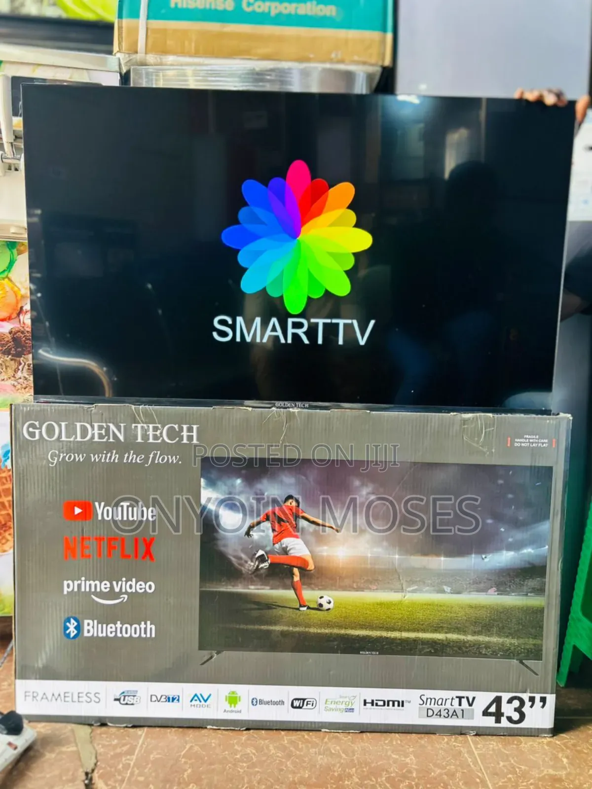 New 43 Inches Golden Tech Android Smart Tv