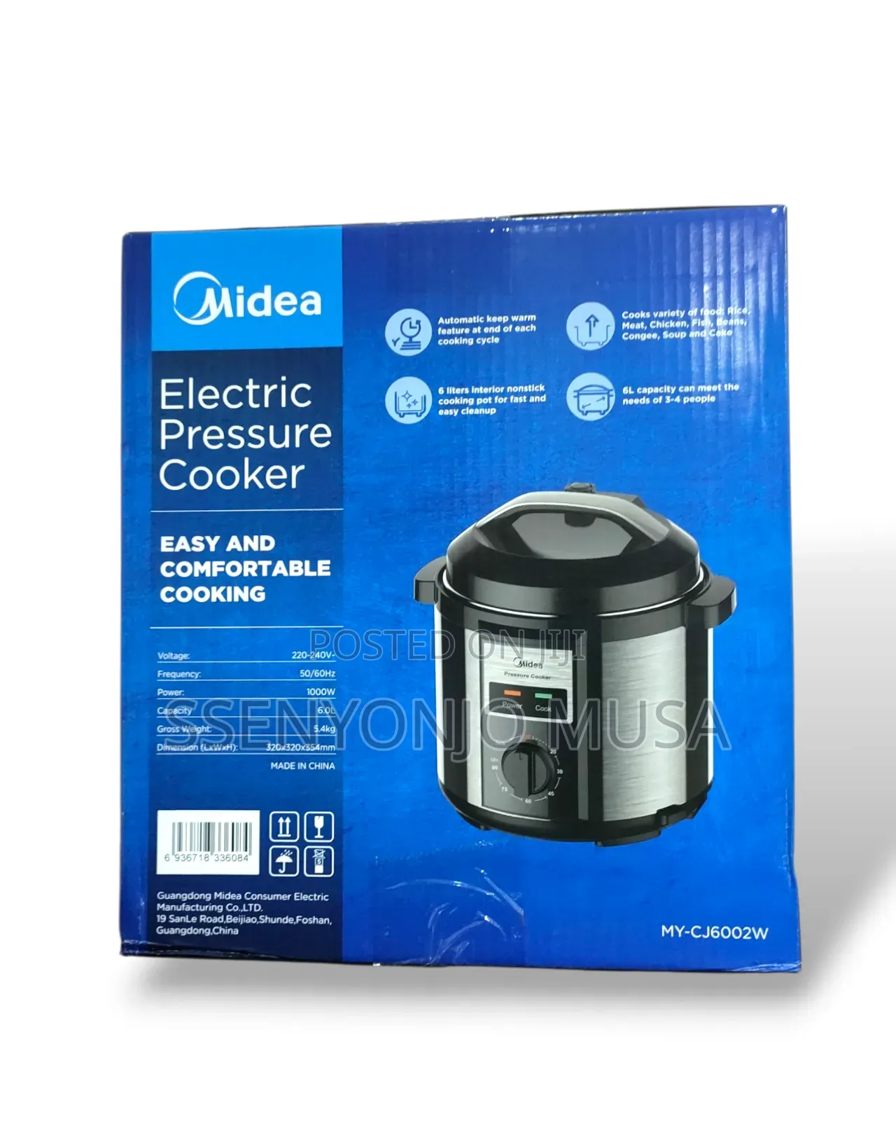 Midea 6l Electric Pressure Cooker - Automatic Keep Warm