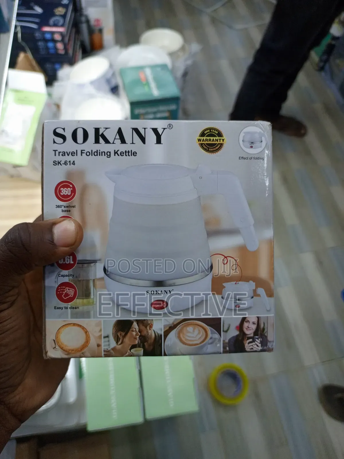 Sokany 0.6l Expandable Collapsible Travel Portable Electric Kettle
