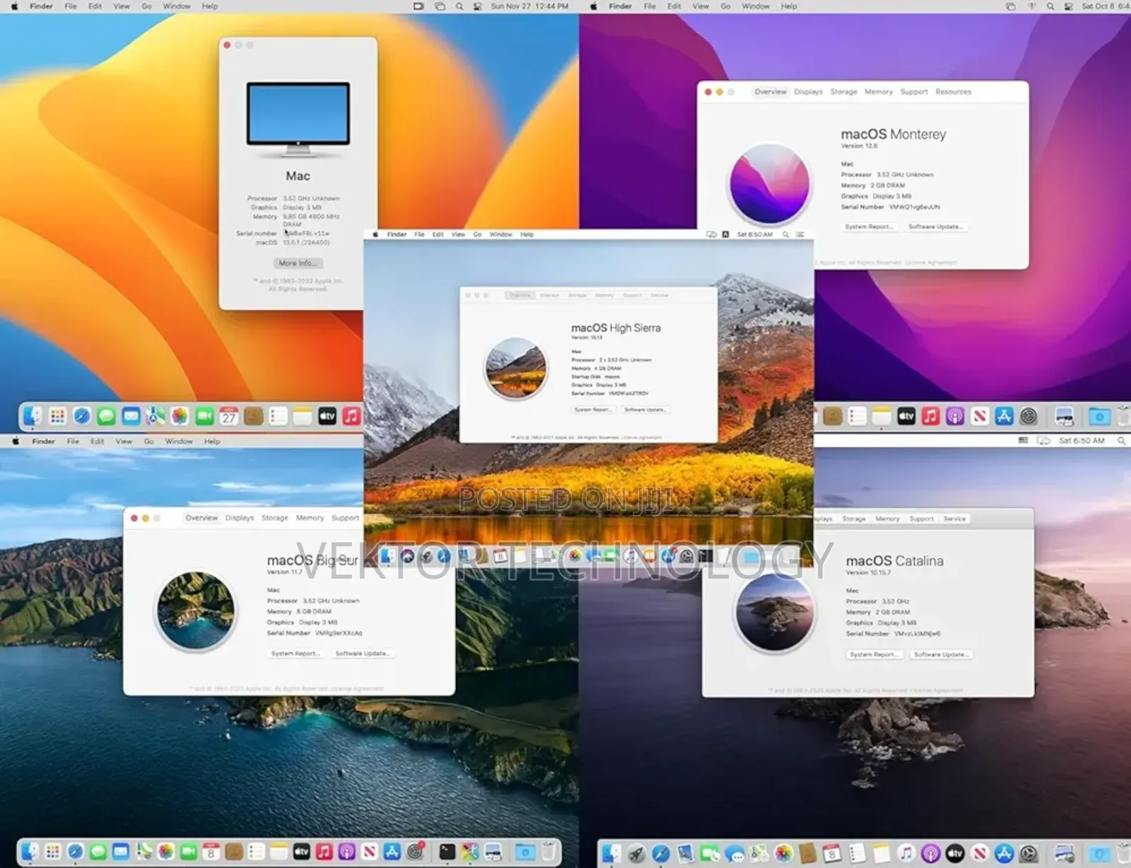 5-in-1 Macos Bootable Usb (High Sierra to Ventura) - Install/U/Recover