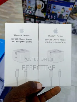 Apple iPhone 14 Pro Max 25w Usb-C Power Adapter Usb-C Lightning Cable