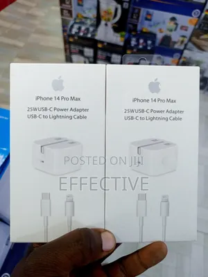Apple iPhone 14 Pro Max 25w Usb-C Power Adapter Usb-C Lightning Cable