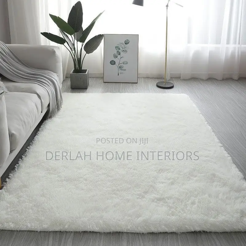 Turkish White Fluffy Carpet( 2meter by 1.6)