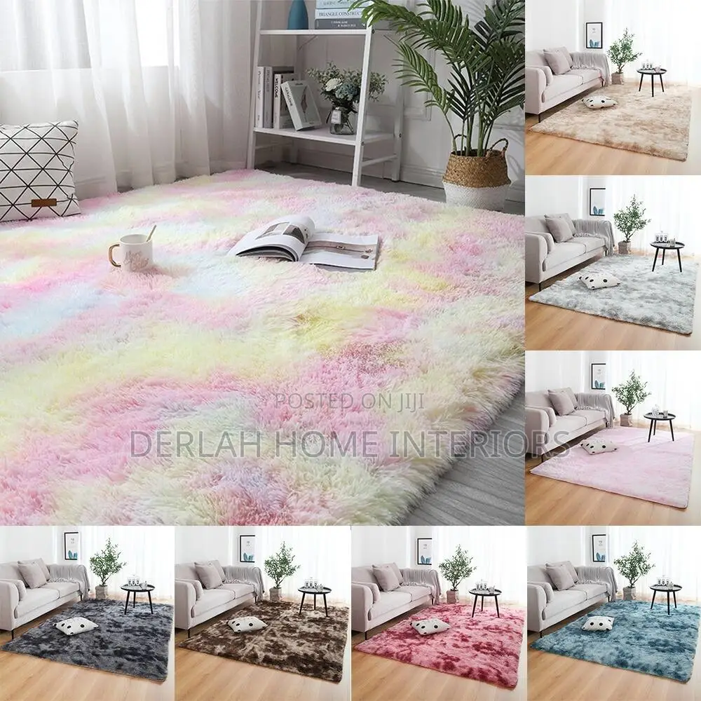 Imported Rainbow Colour Fluffy Carpet (Medium Size )