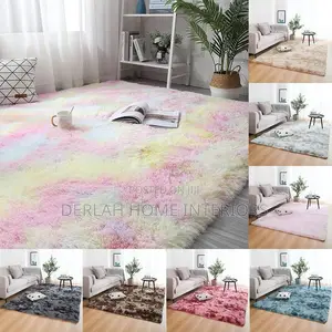 Imported Rainbow Colour Fluffy Carpet (Medium Size )