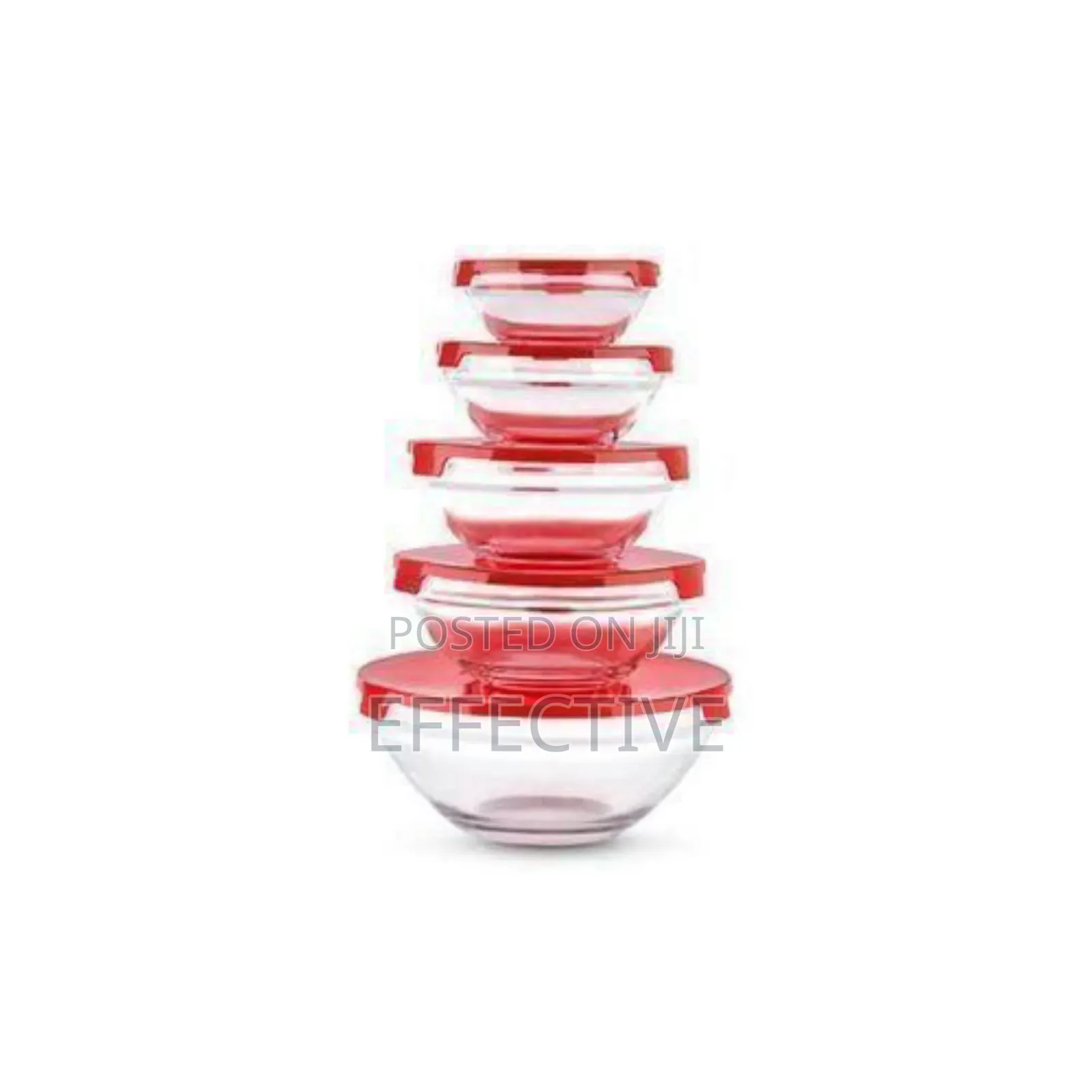 Red Cherry 5 Piece Bowl Set