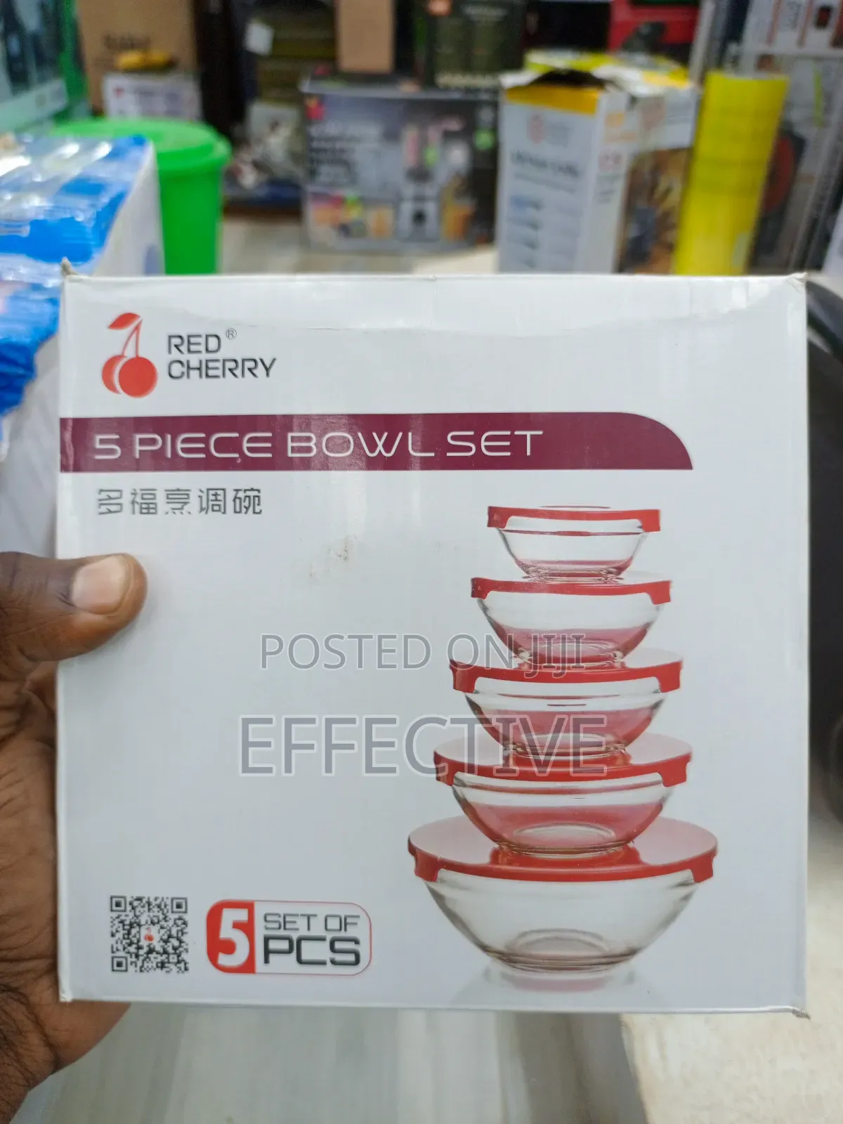 Red Cherry 5 Piece Bowl Set