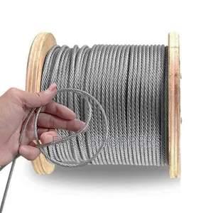 Galvanized Iron Rope Steel Wire Rope 4mm Diameter 120m Roll.