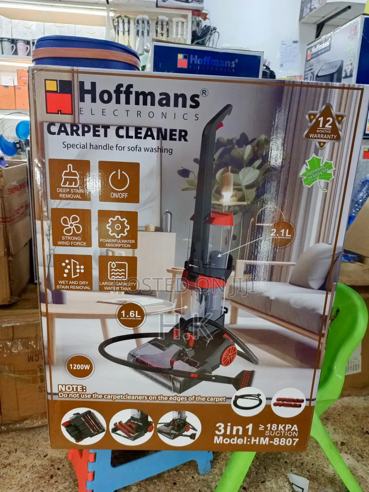 Hoffmans Electronics 3n1 Carpet Cleaner, Model Hm-8807, Is a 3-in-1