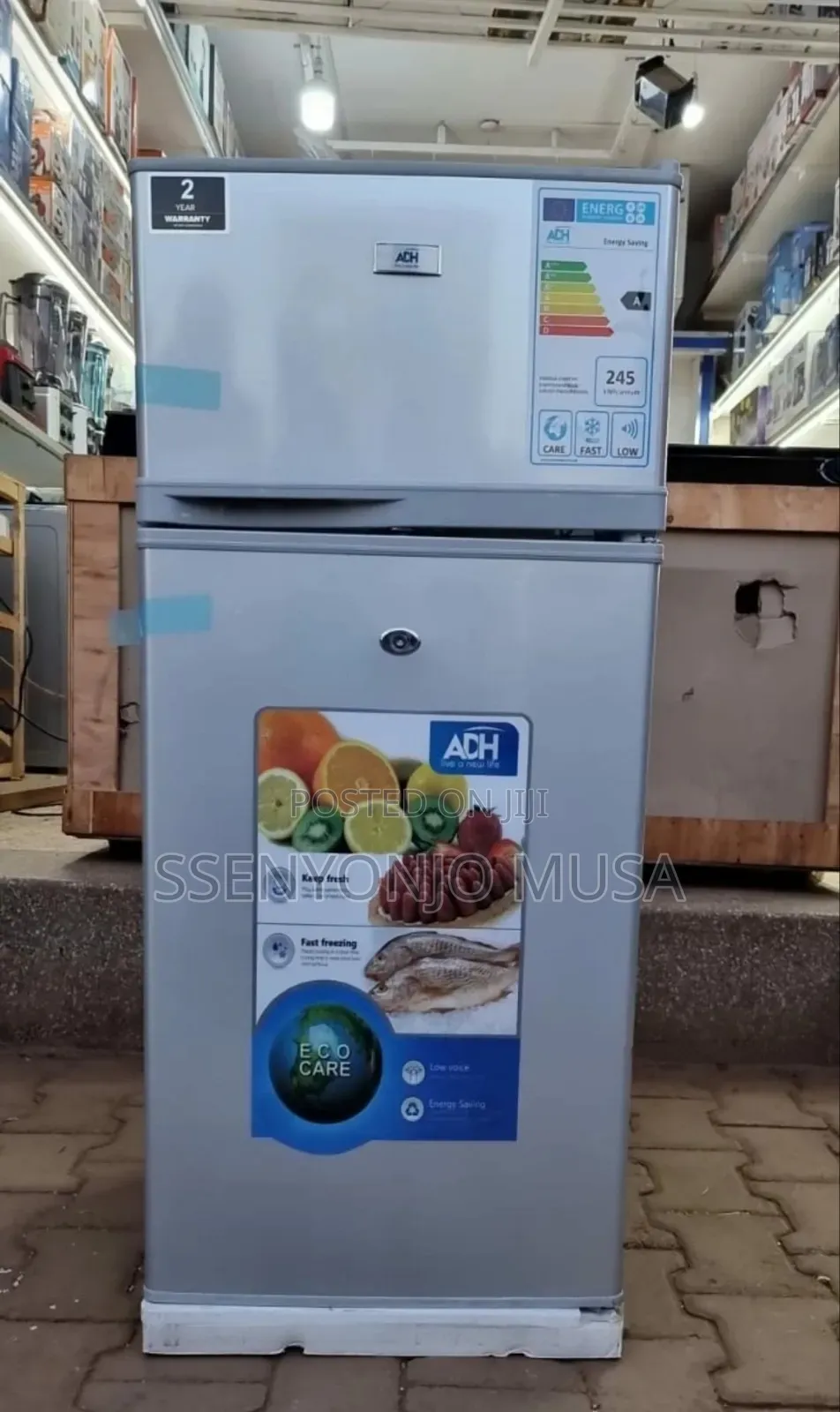 Adh Fridge 108l Double Door Top Mount Freezer