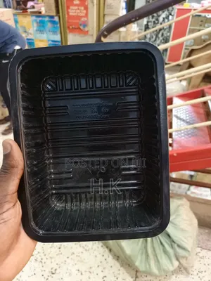25pcs Black Plastic Packaging Tray With Covers
