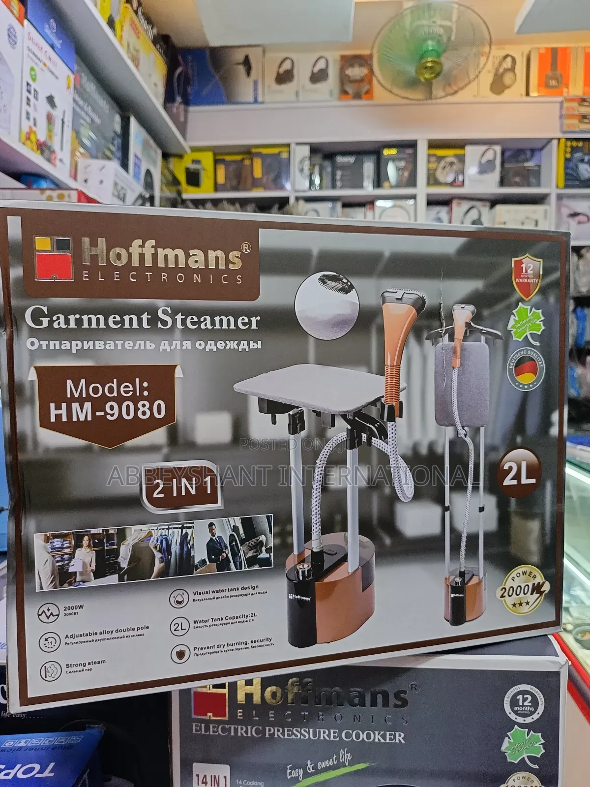 Hoffmans Hm-9080 2-in-1 Garment Steamer.