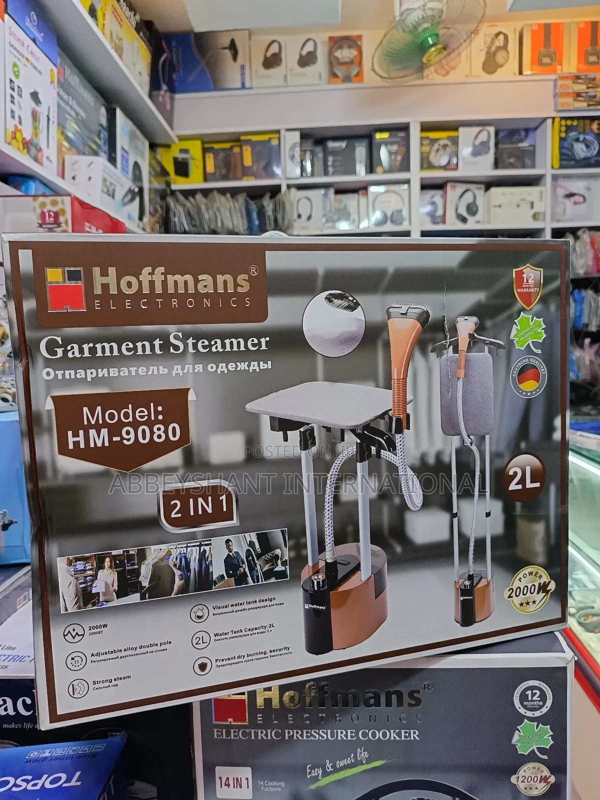Hoffmans Hm-9080 2-in-1 Garment Steamer.