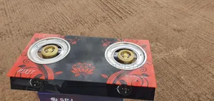 Pixel Double Gas Burner Glass Low Gas Consumption