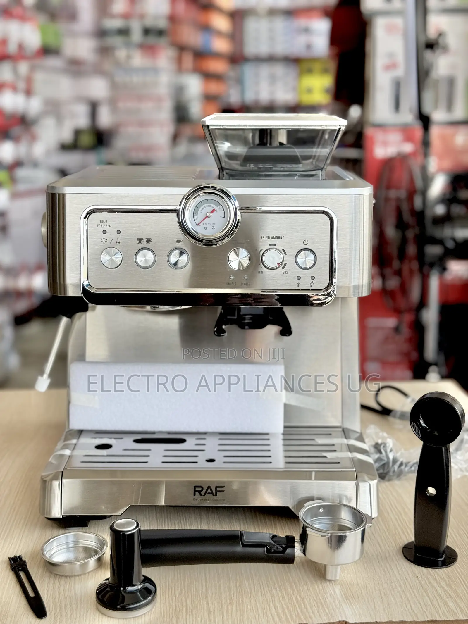Raf Coffee Maker 2-in-1 Coffee Bean Grinder and Espresso Machine.
