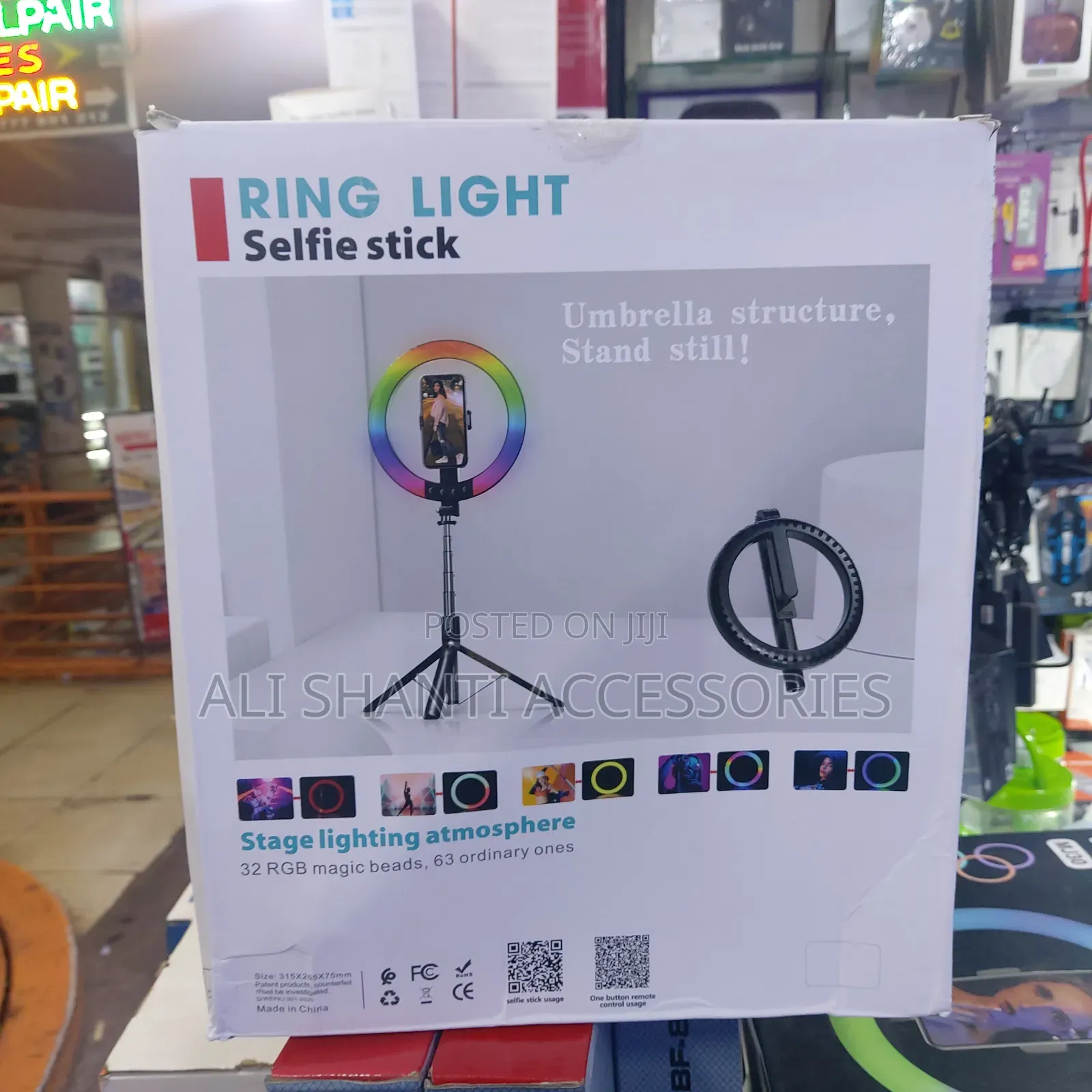 Rechargeable Ring Light and Selfie Stick