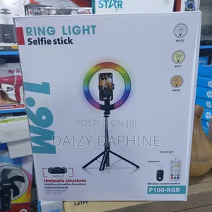 10inch Rechargeable Ring Light and Selfie Stick With Remote