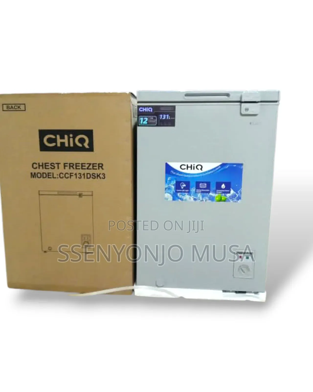 Chiq 130l Deep Freezer - Silver, German Technology