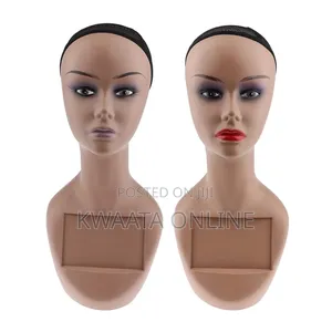 Wig Head Female Mannequin Model Realistic Head With Bust Net Cap