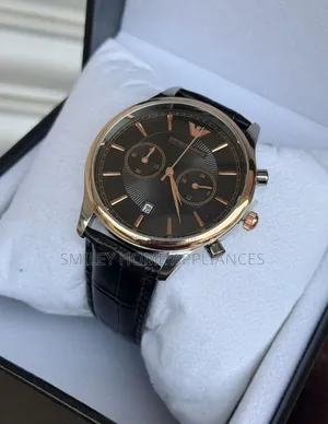Golden Case Men's Original Emporio Armani Wrist Time Piece at Discount