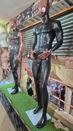 Beautiful Abstract Black Matte Lacquered Male Window Full Mannequin