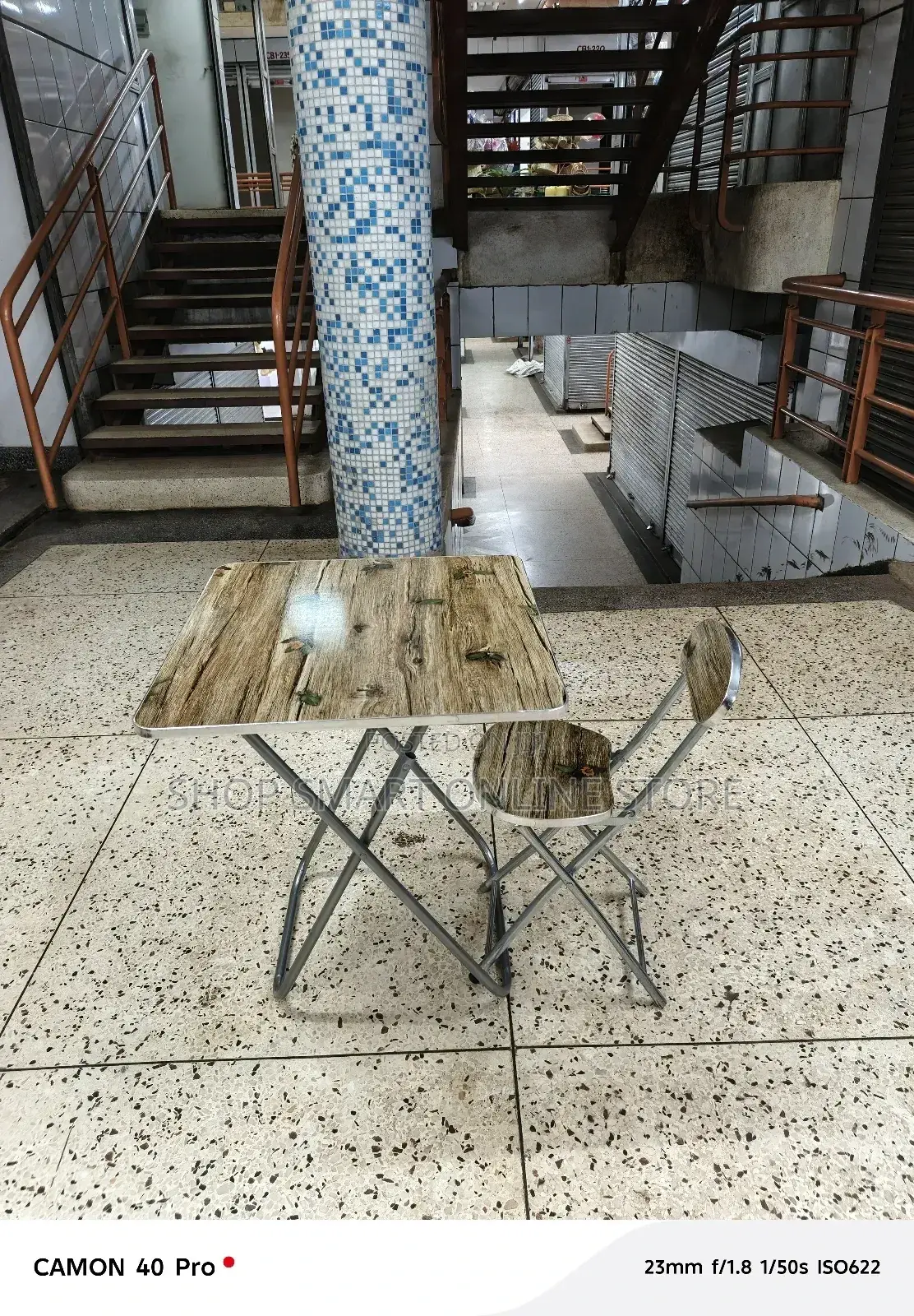 Wooden Foldable Reading Table and Chair