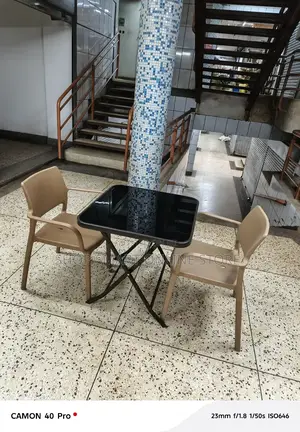 Foldable Table and 2 Plastic Chairs Foldable and 2 Plastic Chairs
