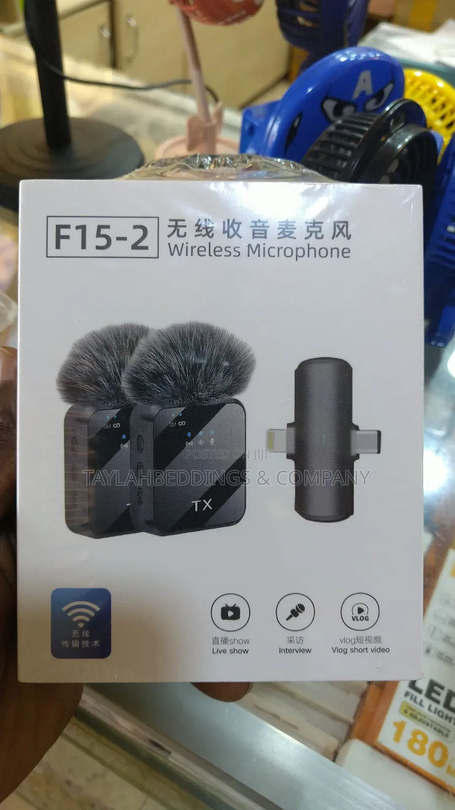 Noise Cancelling Dual Wireless Microphone Receiver for iPhone Type C