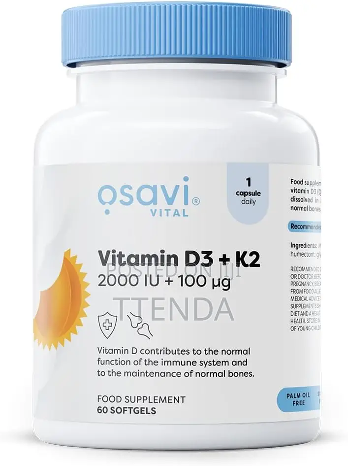 D3 + 2000 Iu + 100 Μg 60 Softgels | Bone, Teeth Immune Health