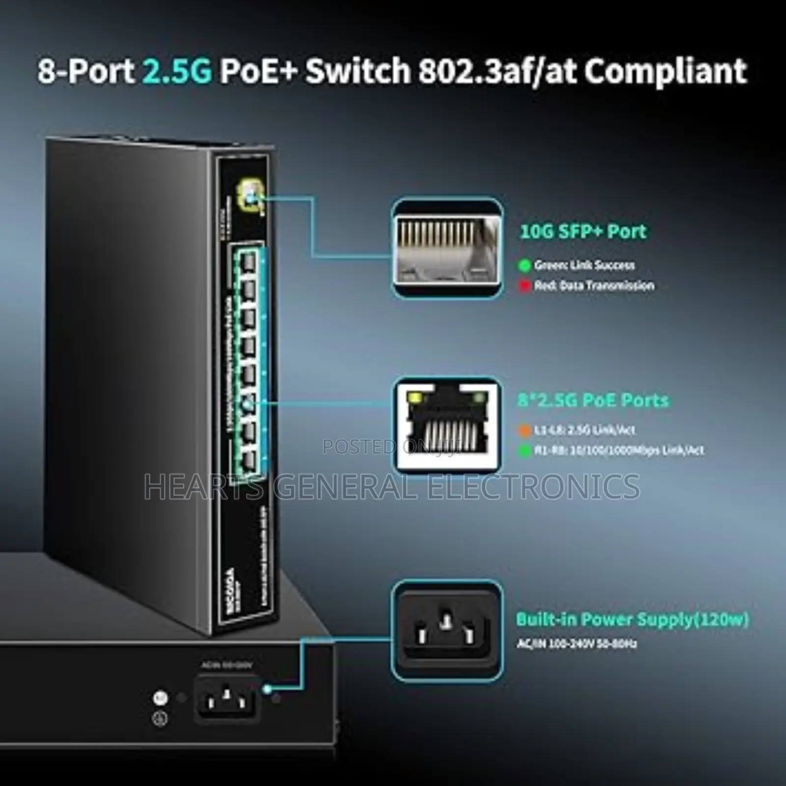 8port Gigabit Poe Switch With SFP