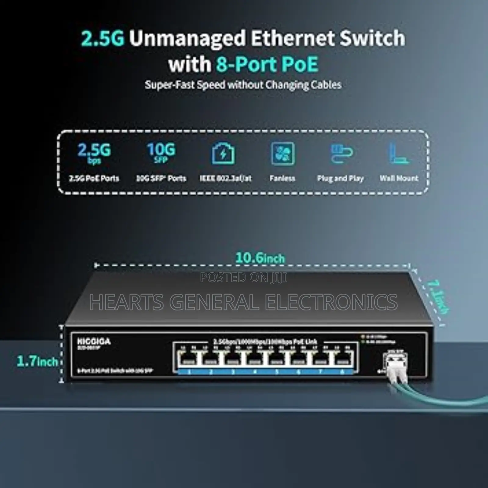 8port Gigabit Poe Switch With SFP