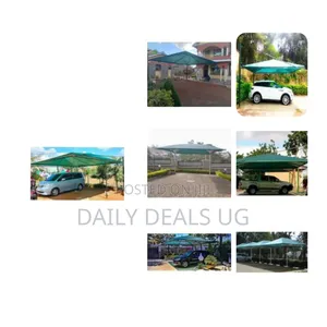 2 Cars Urban Car Parking Shades Carports Cantilevered Waterproof