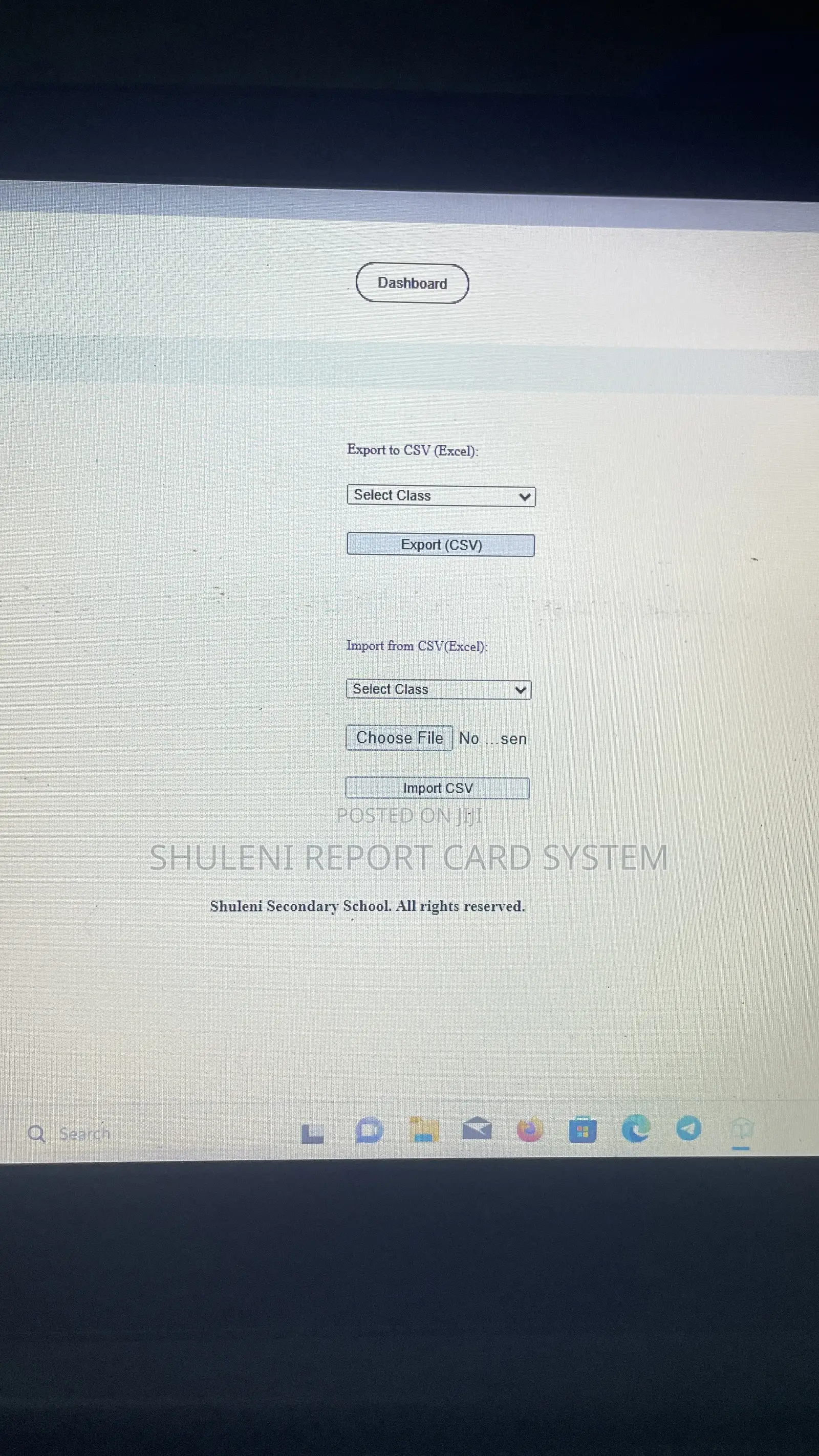 Offline Report Card System