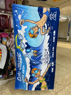 Kid's Character Cotton Bath Towel With Printed Characters