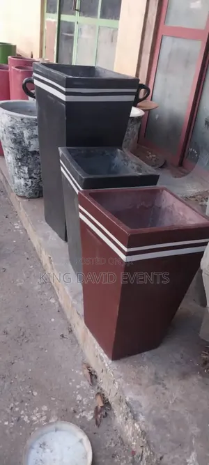 Pot For Flowers Made Out Of Cement