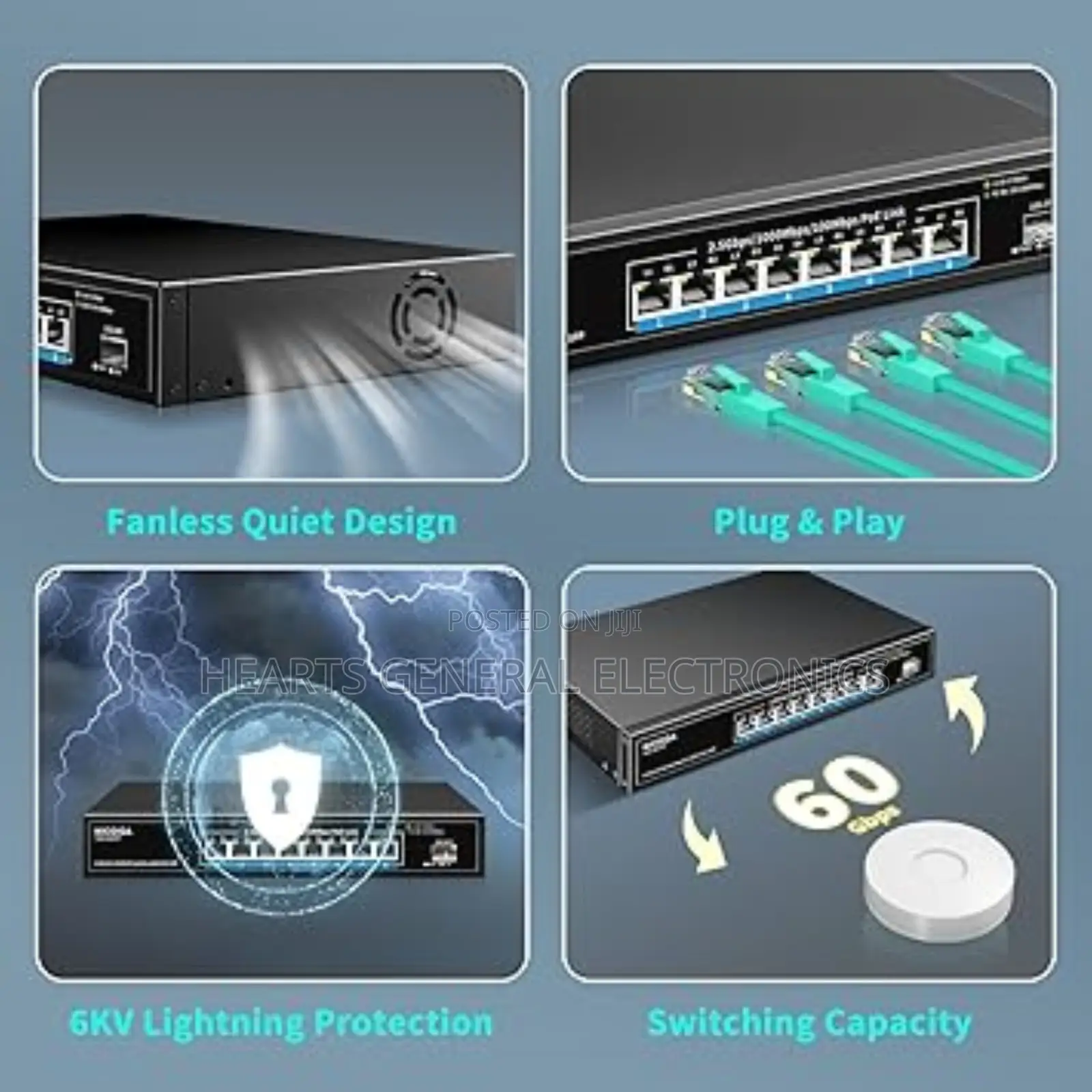8port Gigabit Poe Switch With SFP