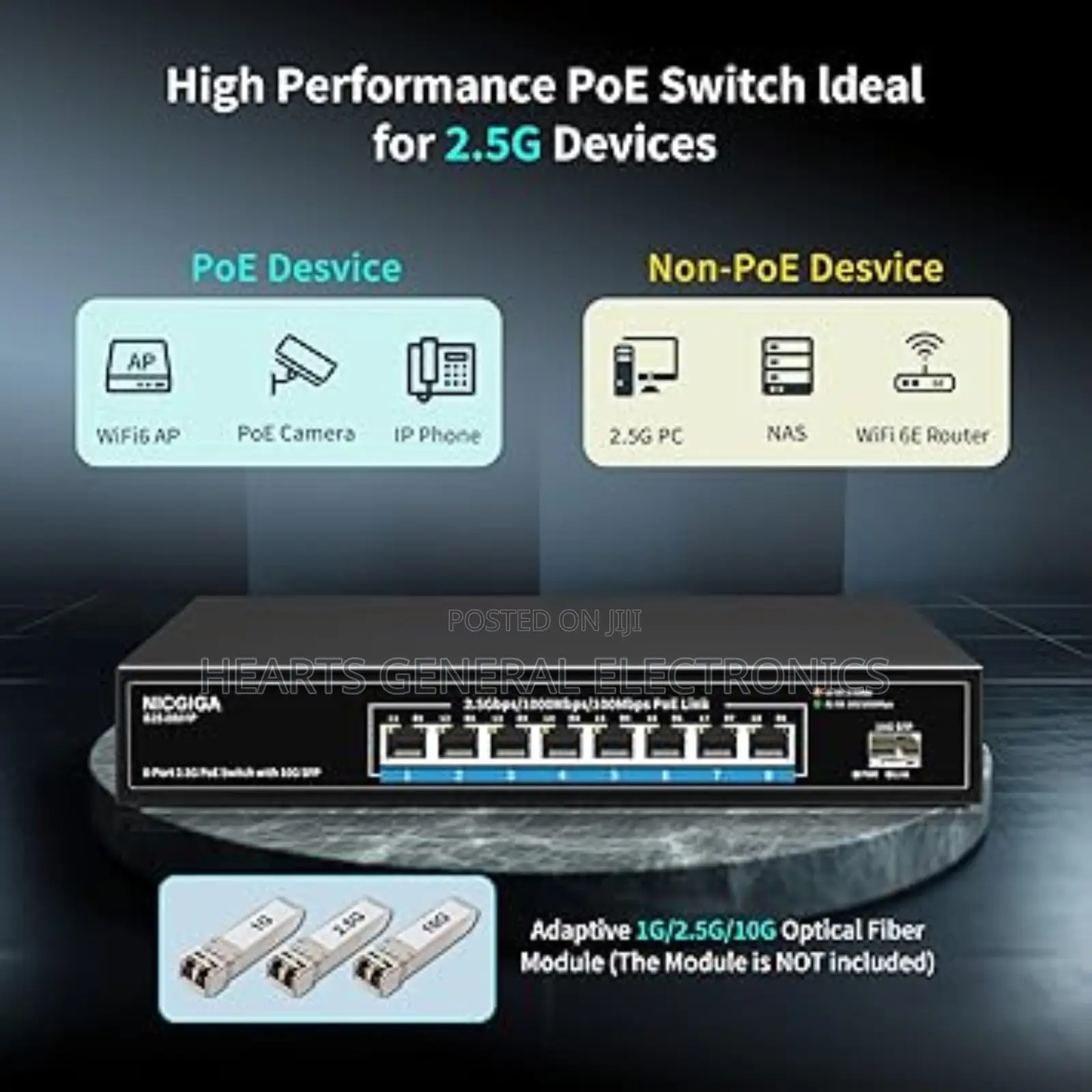 8port Gigabit Poe Switch With SFP