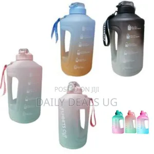 2.3l Time Marked Fitness Jug Outdoor Frosted Water Bottle, Multicolor
