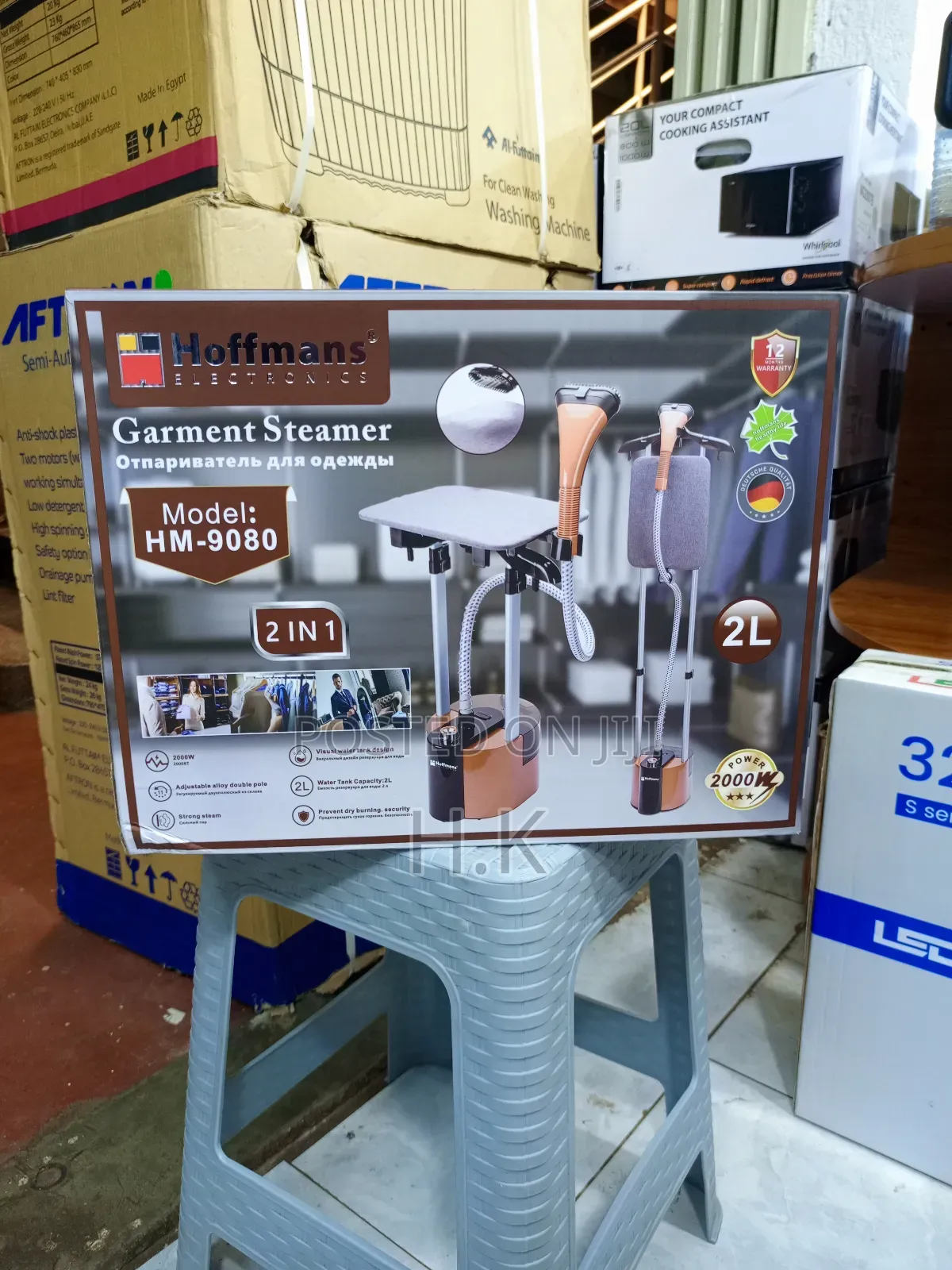 Hoffmans Electronics 2-in-1 Garment Steamer, Model Hm-9080.