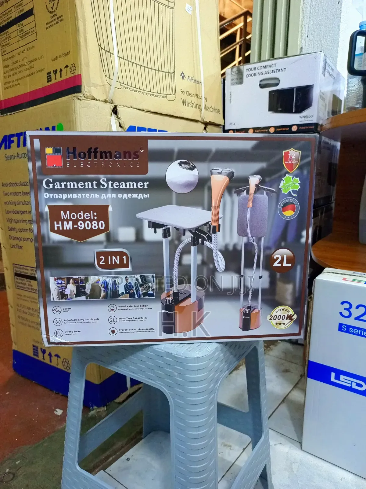 Hoffmans Electronics 2-in-1 Garment Steamer, Model Hm-9080.